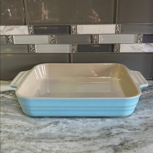 Blue LE CREUSET 9" Square Casserole Baking Dish Stoneware NWT 23cm 1.5 Quart